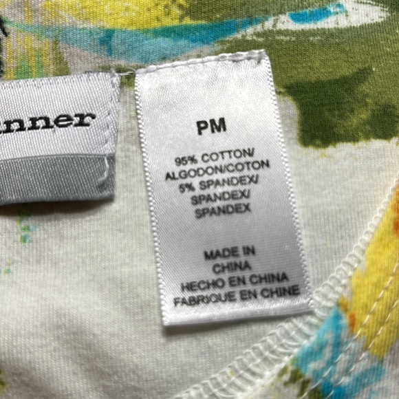 EXC Macaw Parrot Alfred Dunner TOP Women’s L Petite Tropical Avian Bird - Picture 8 of 17